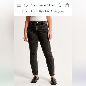 Abercrombie & Fitch High Rise Mom Jean - 27 / 4R - Curvy Love - Black